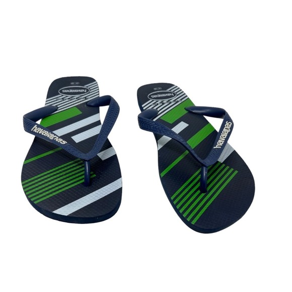 Flip Flops Mens 11/12 Women's 9/10 Blue Sandals classic shoes Havaianas unisex - Picture 6 of 6